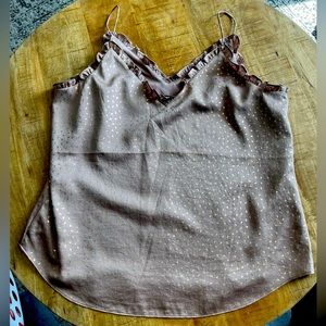 Express gold confetti tank